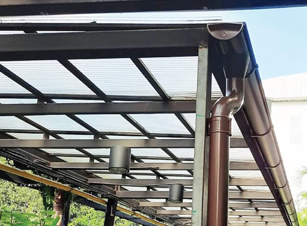 ติดตั้งรางน้ำฝน ผ้าใบกันสาด กันสาด ภาพที่ 3