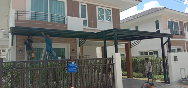ติดตั้งรางน้ำฝน ผ้าใบกันสาด กันสาด ภาพที่ 4