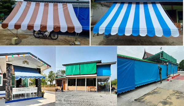 ติดตั้งรางน้ำฝน ผ้าใบกันสาด กันสาด ภาพที่ 8